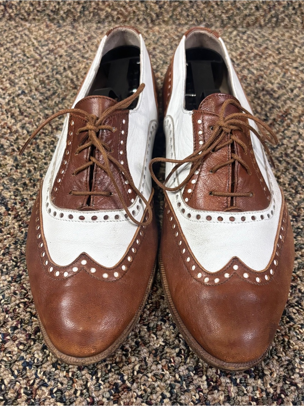 Vintage Bally of Switzerland "Arpina" Spectator Shoes - Made in Italy - Size 37